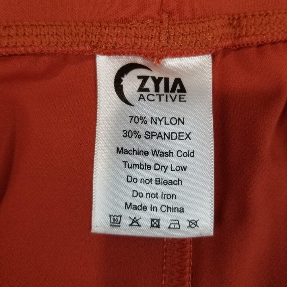 Zyia Active Pants Womens XL Orange Rust Joggers Zip Ankles Stretch - Picture 3 of 10